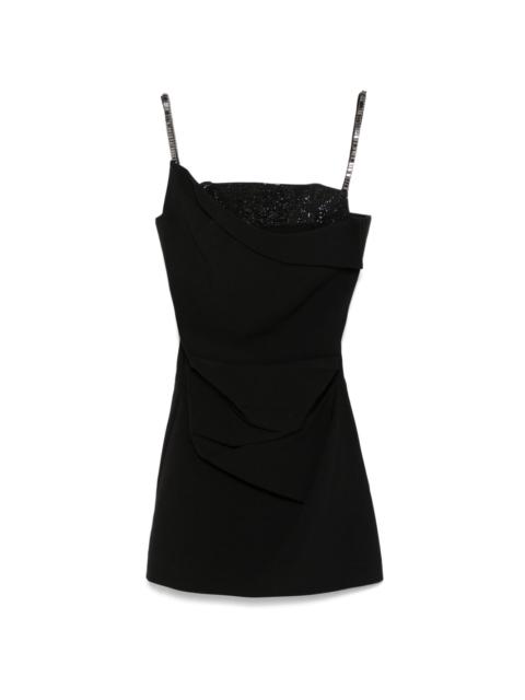 ROLAND MOURET embellished crepe mini dress