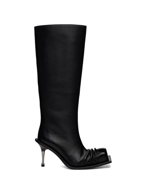 FIDAN NOVRUZOVA Black Stiletto Heel Classic Square Toe Boots
