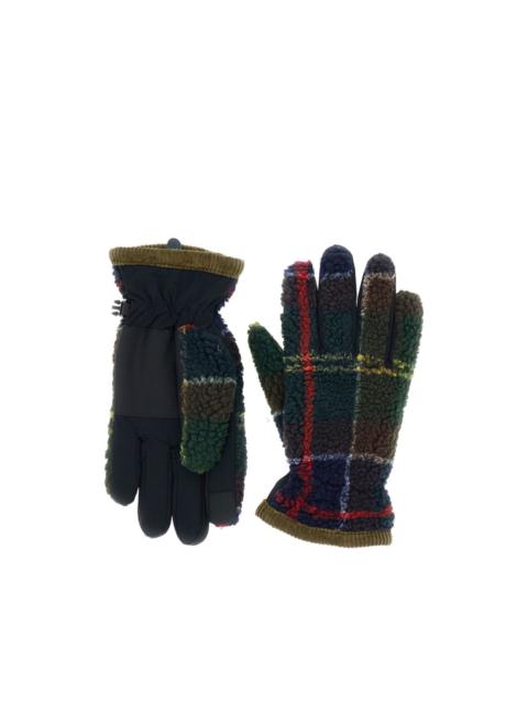 Barbour tartan-pattern gloves
