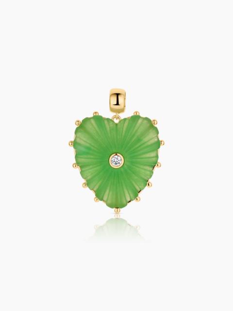 THATCH Malene Light Green Jade Heart Bail