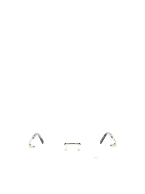MCM rectangle-frame rimless glasses