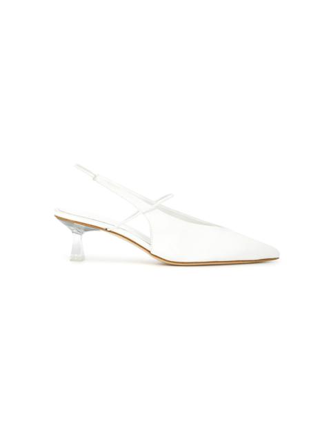 Studio Amelia Mignon Satin Heels white