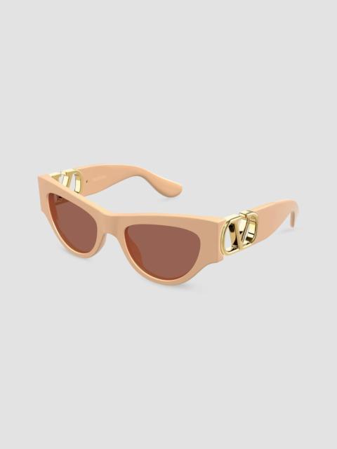 Valentino Women's VLogo 55MM Cat-Eye Sunglasses - Beige