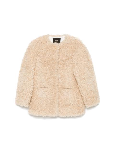 maje faux-shearling jacket