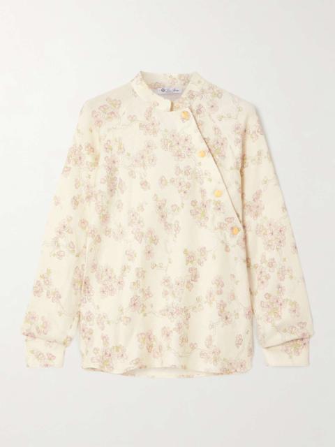Loro Piana Klara floral-print linen and cotton-blend twill blouse