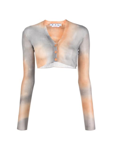 Off-White tie-dye cropped cardigan