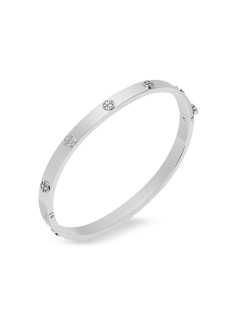 TORY BURCH Women's Icon Stainless Steel Logo Bangle - Tory Silver