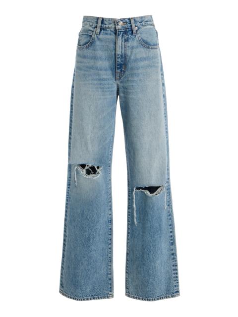 SLVRLAKE Grace Rigid High-Rise Wide-Leg Jeans light wash