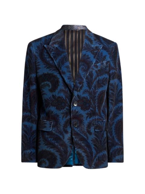 Etro paisley corduroy blazer
