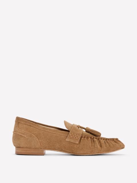 BODEN Soft Ruched Loafers-Caramel