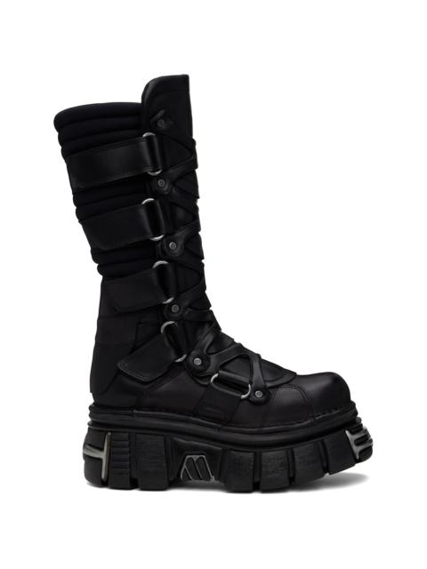 VETEMENTS Black New Rock Edition Tower Boots