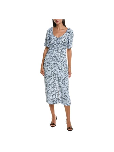 GANNI GANNI Cinched Front Midi Dress