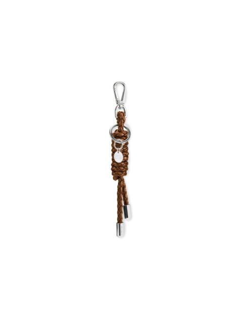 Santoni Brown leather knot charm