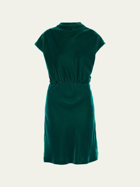 GIORGIO ARMANI Velvet Cowl-Neck Dress