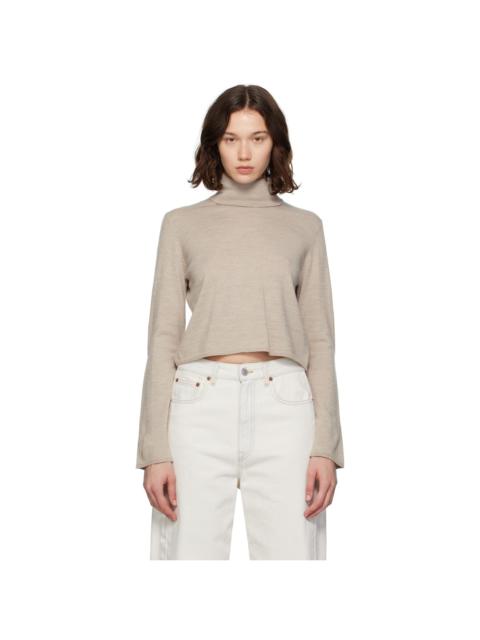 MM6 Maison Margiela Taupe Knitted Turtleneck