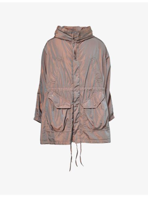 Dries Van Noten Voxer Hooded Woven Parka Jacket