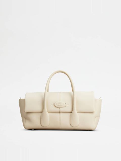 TOD'S DI BAG REVERSE EW FLAP IN LEATHER SMALL - OFF WHITE