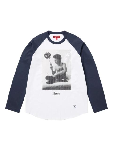 Supreme Supreme x Larry Clark FW26 Sequin Raglan L/S T-Shirt 'Navy' SUP-FW26-052-NVY
