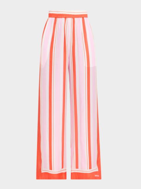 SIMKHAI Zuna Striped Straight-Leg Pants
