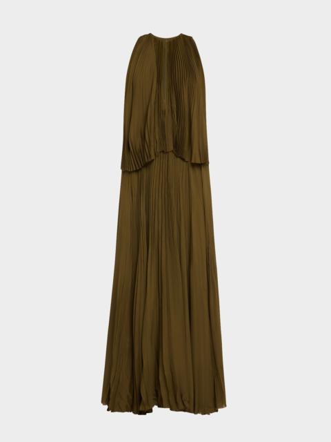 BRANDON MAXWELL The Hallett Pleated Two-Tiered Dress