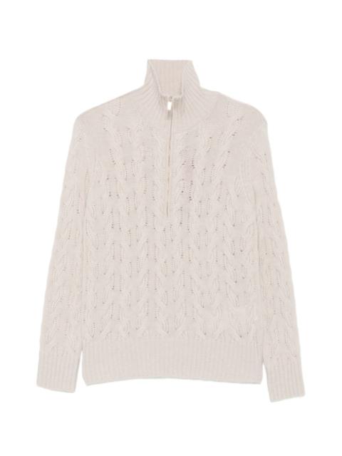 Max Mara cable-knit quarter-zip sweater
