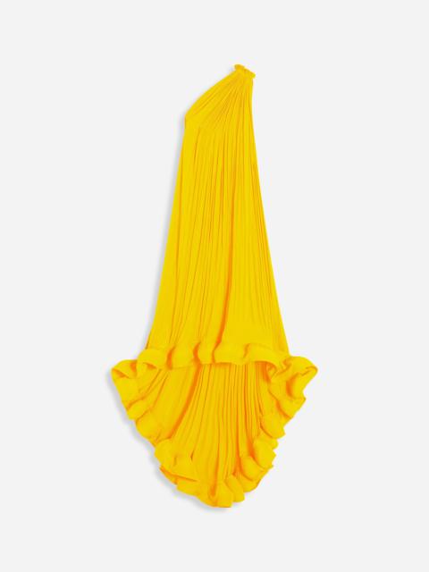 Lanvin LONG CHARMEUSE ASYMETRIC TRIBUTE DRESS