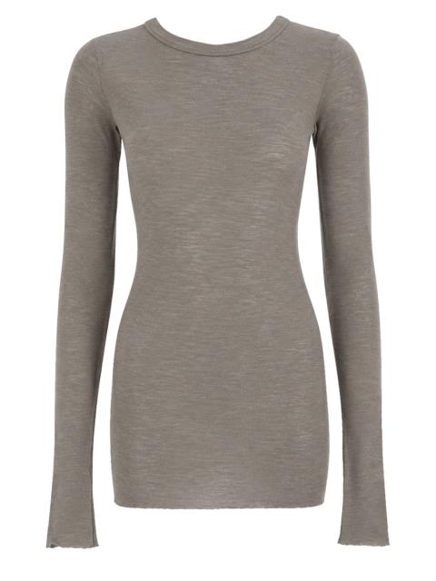 Rick Owens T-SHIRT IN LANA E SETA A MANICA LUNGA