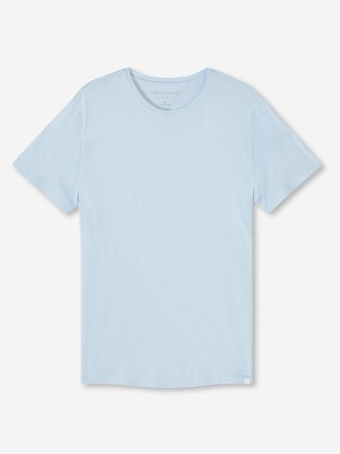 Derek Rose Men's T-Shirt Basel Micro Modal Stretch Sky