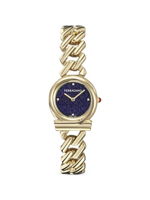 FERRAGAMO Gancini twisted-chain 28mm watch