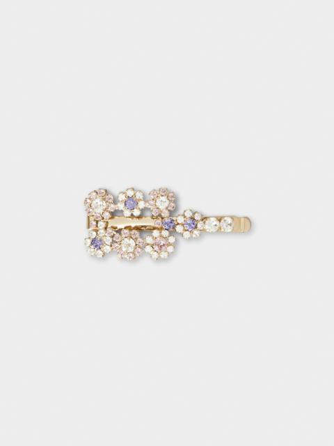 Roger Vivier Flower Strass Colored Buckle Hair Clip