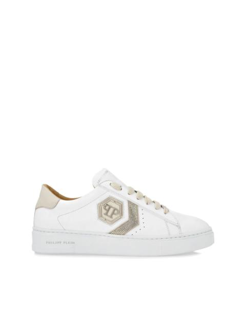 crystal Hexagon leather sneakers