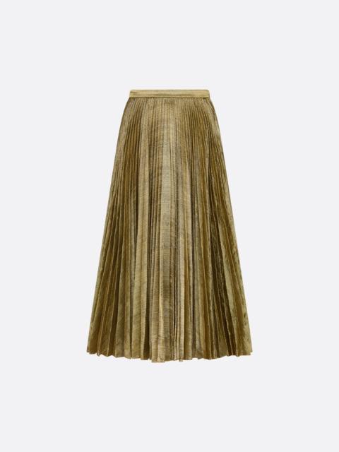Dior Dior Or Mid-Length Pleated Skirt