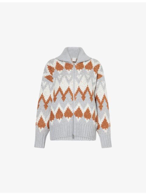 VARLEY Brockley Jacquard Shawl-Collar Knitted Jack