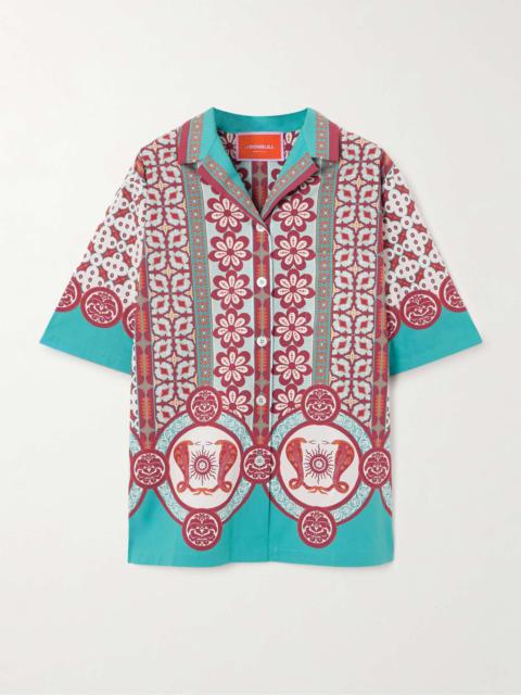 La DoubleJ Printed cotton-poplin shirt Multi