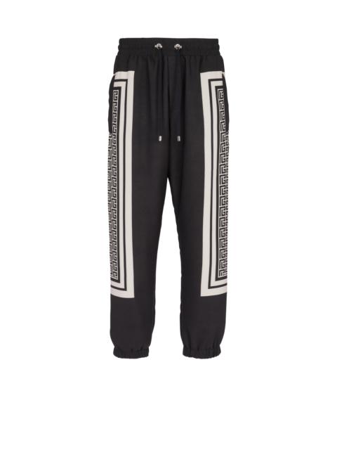 Balmain Monogrammed scarf joggers