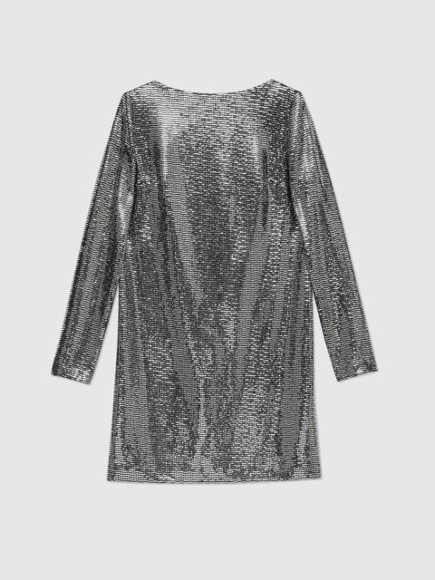 Metallic dotted jersey dress