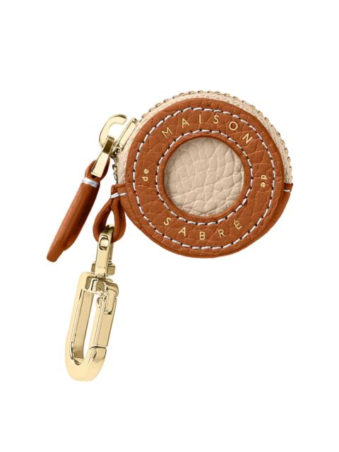 MAISON de SABRÉ Women's Leather AirTag Charm - Pecan Brown