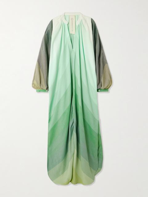 MARRAKSHI LIFE The Touareg Striped Dégradé Cotton-blend Maxi Dress
