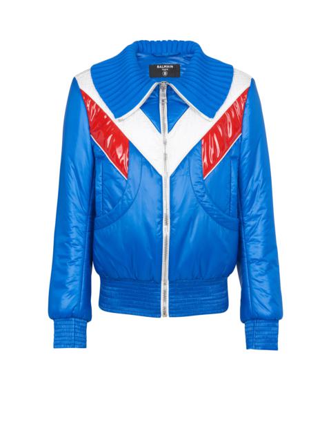 Balmain Nylon puffer jacket with contrasting effect