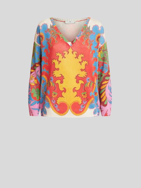 Etro PAISLEY SILK AND LINEN JUMPER