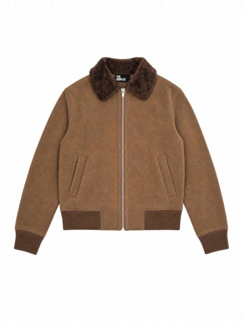The Kooples BROWN FAUX FUR JACKET