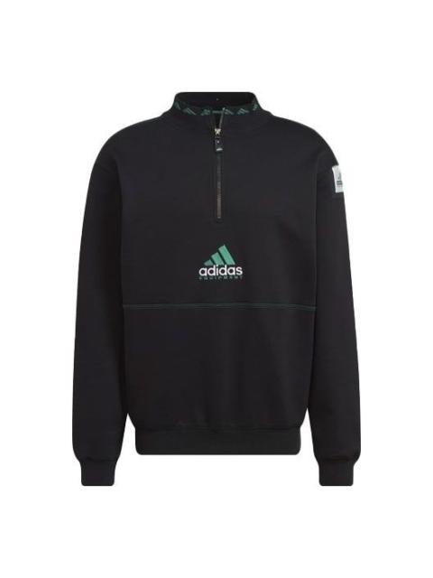 adidas Equipment Series Half Zipper Pullover Sports Black HG8084