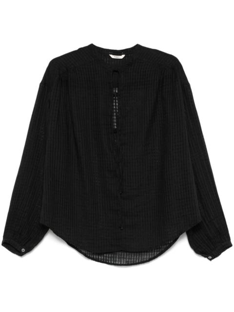 BARENA fine-check blouse
