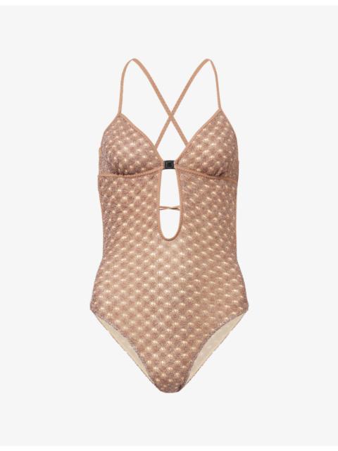 Missoni Metallic V-Neck Swimsuit