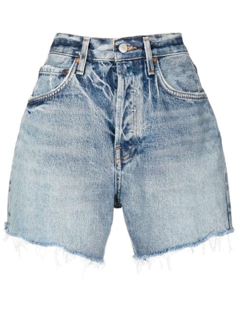 AGOLDE Riley cut-off denim shorts