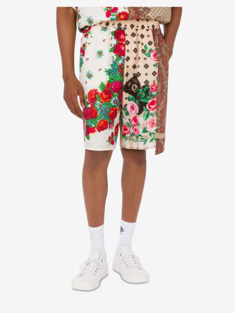 Moschino PRINTED SILK BERMUDA SHORTS