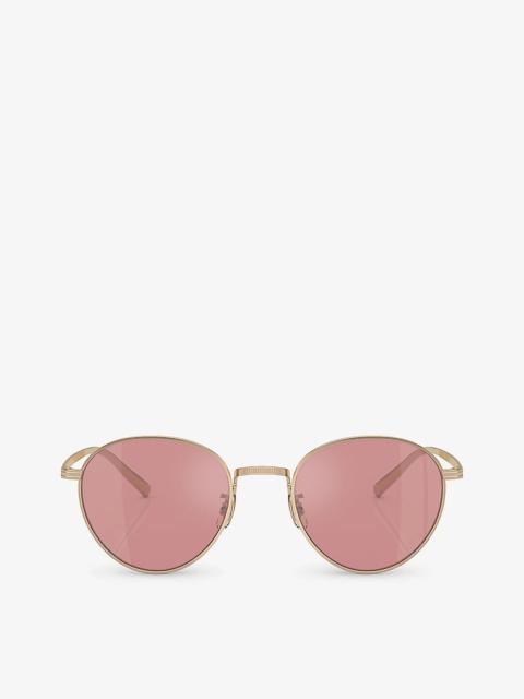 Oliver Peoples OV1336ST Rhydian round-frame titanium sunglasses