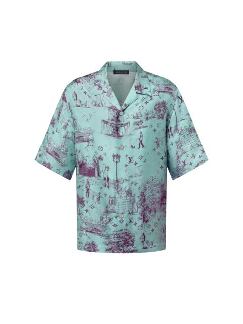 Louis Vuitton Printed Short-Sleeved Silk Shirt