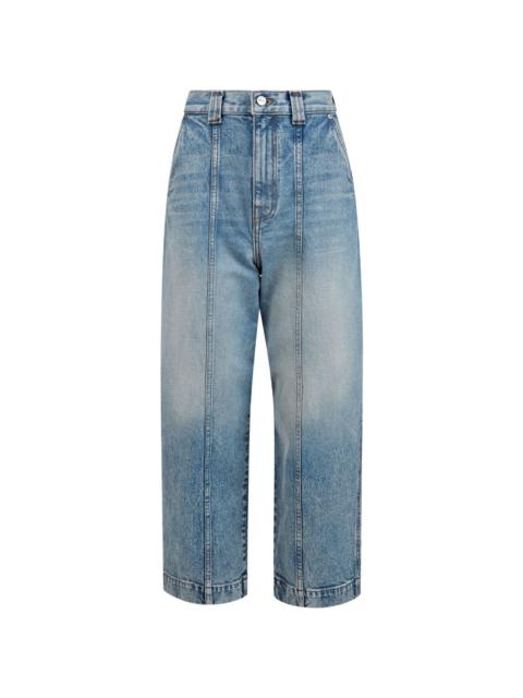 KHAITE Hugo tapered cropped jeans