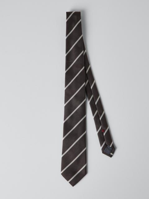 Brunello Cucinelli Striped silk twill tie